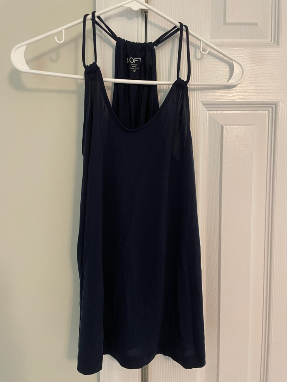 LOFT Navy Double Strap Racerback Camisole